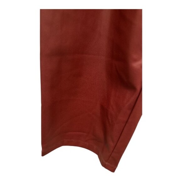 High Waisted Red Faux Leather Pants - Size 12 - Picture 7 of 11